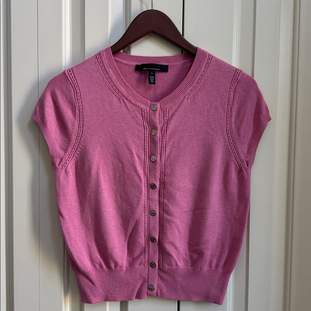 White House Black Market Rose Knit Sweater